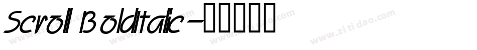 Scroll BoldItalic字体转换